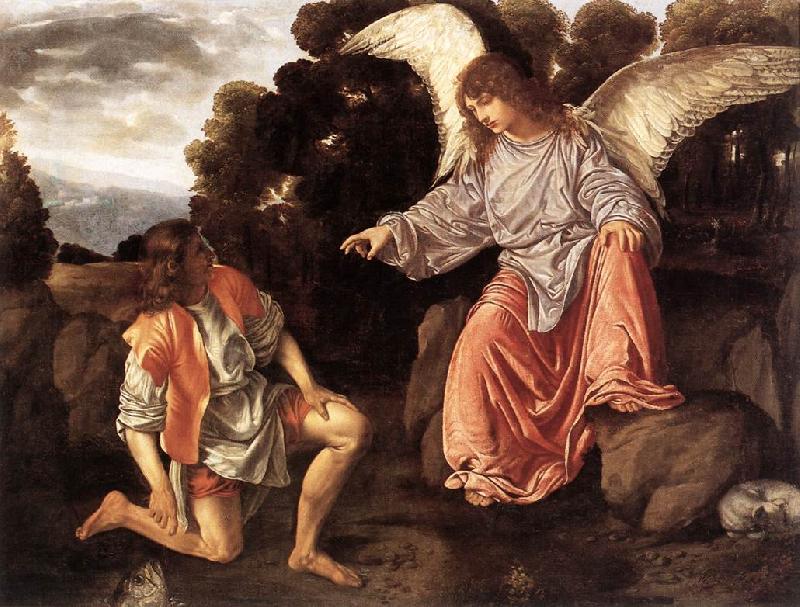 SAVOLDO, Giovanni Girolamo Tobias and the Angel sf France oil painting art